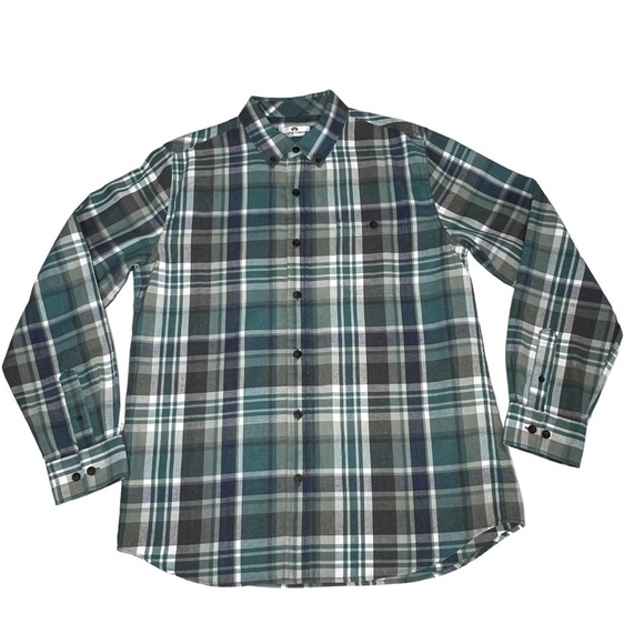WEATHERPROOF Vintage Long Sleeve Button Down Plaid Flannel Men's Shirt Size L - Picture 5 of 16